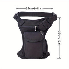Canvas Waist Pack With Adjustable Leg Straps Thigh Bag For Sports