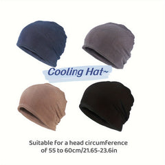 Breathable Hood Solid Beanies Dual Purpose High Elastic Hat