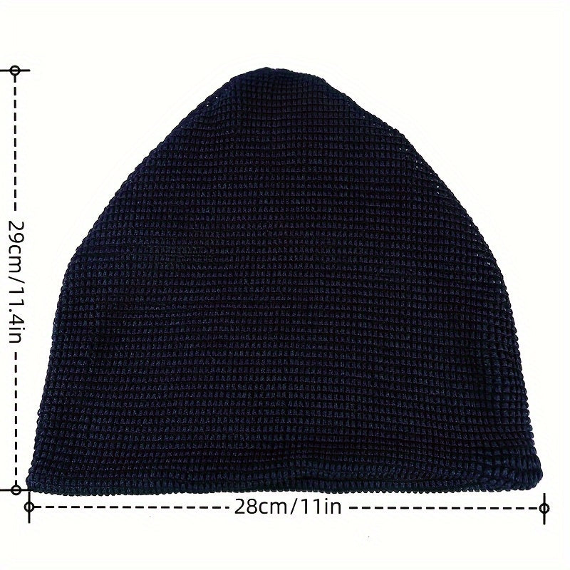 Breathable Hood Solid Beanies Dual Purpose High Elastic Hat