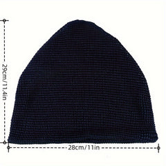 Breathable Hood Solid Beanies Dual Purpose High Elastic Hat