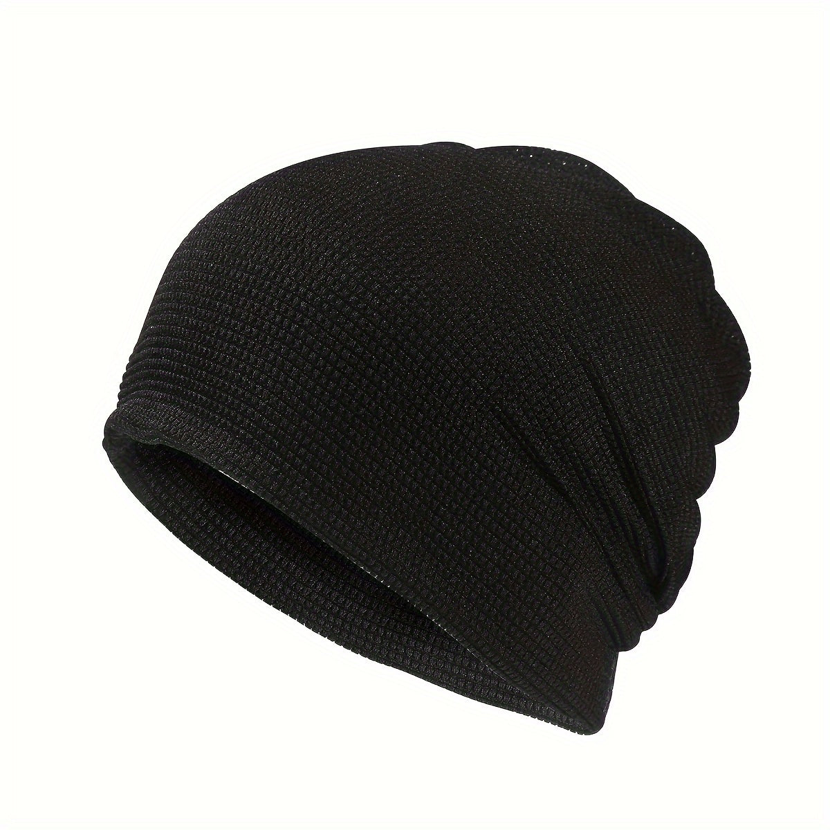 Breathable Hood Solid Beanies Dual Purpose High Elastic Hat