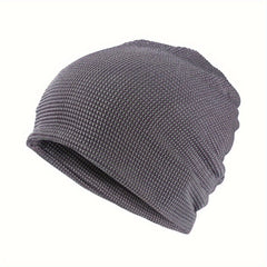 Breathable Hood Solid Beanies Dual Purpose High Elastic Hat