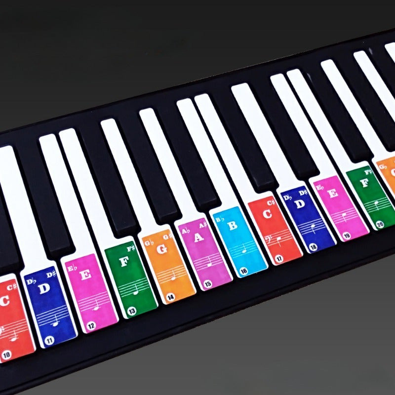 Colorful Piano Keyboard Stickers Electronic Keyboard Sound Name Key Stave Note