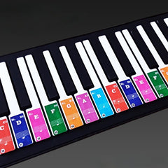 Colorful Piano Keyboard Stickers Electronic Keyboard Sound Name Key Stave Note