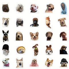 50pcs Dog Emoticons Stickers Laptop Journal Water Cup Decoration Vinyl Stickers