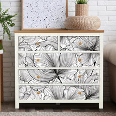 6pcs Tropical Flower Staircase Sticker Self-adhesive Thickened