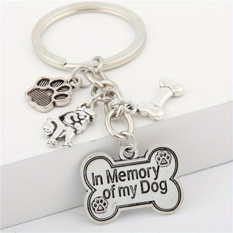 1pc Dog Pet Keychain Cartoon Key Chain Keyring Pendant