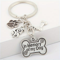 1pc Dog Pet Keychain Cartoon Key Chain Keyring Pendant
