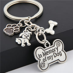 1pc Dog Pet Keychain Cartoon Key Chain Keyring Pendant