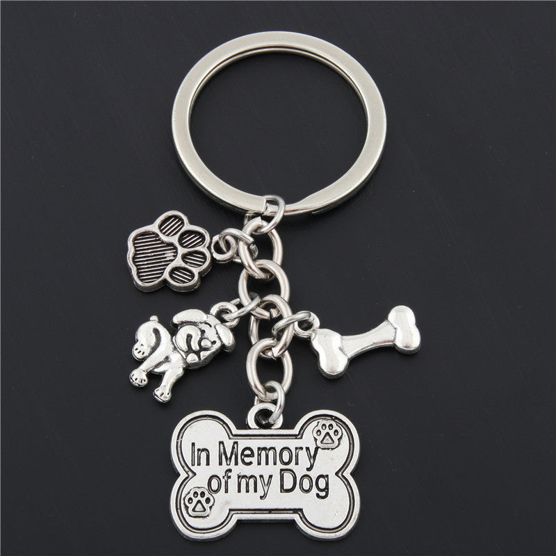 1pc Dog Pet Keychain Cartoon Key Chain Keyring Pendant
