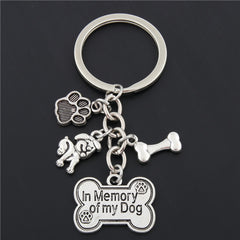 1pc Dog Pet Keychain Cartoon Key Chain Keyring Pendant