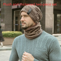 Winter Beanie Hat & Scarf Set Knitted Hat For Men And Women