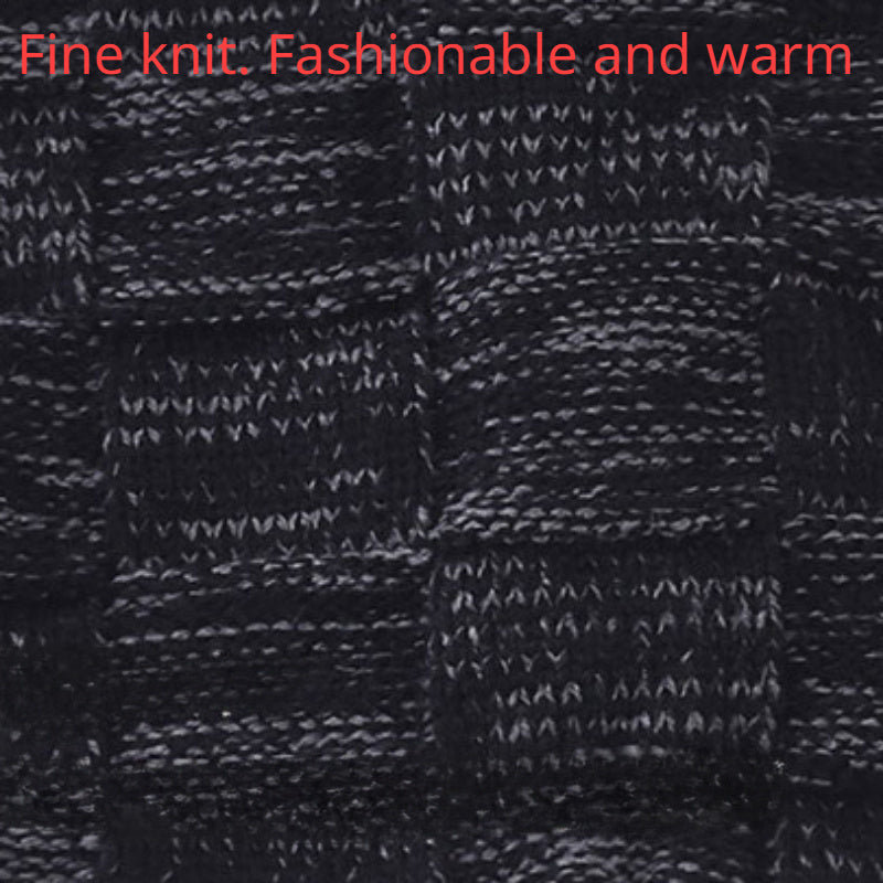 Winter Beanie Hat & Scarf Set Knitted Hat For Men And Women