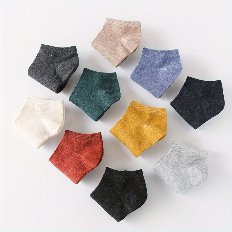 Men's Ankle Socks Solid Cotton Sports Sweat Absorbing Anti Odor Multicolor