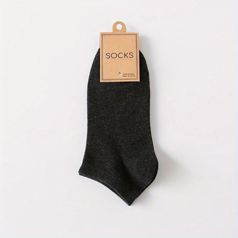 Men's Ankle Socks Solid Cotton Sports Sweat Absorbing Anti Odor Multicolor