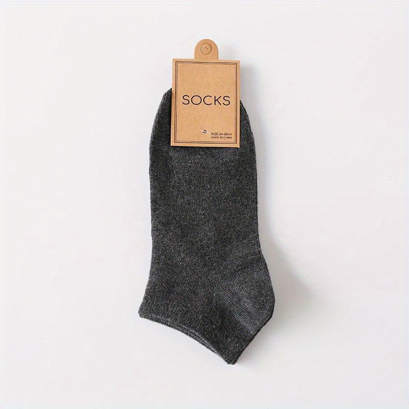 Men's Ankle Socks Solid Cotton Sports Sweat Absorbing Anti Odor Multicolor