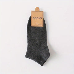 Men's Ankle Socks Solid Cotton Sports Sweat Absorbing Anti Odor Multicolor