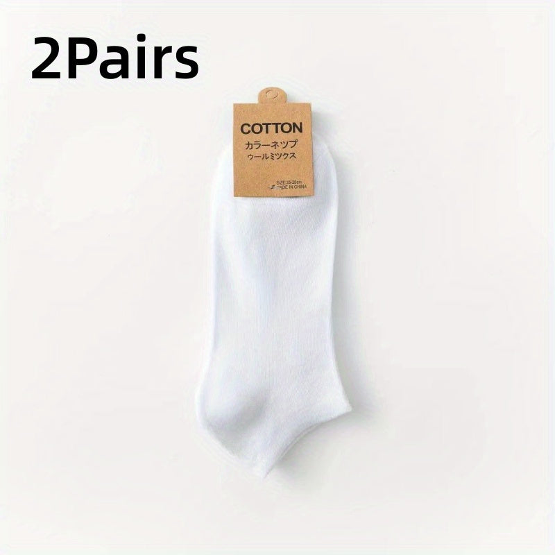 Men's Ankle Socks Solid Cotton Sports Sweat Absorbing Anti Odor Multicolor