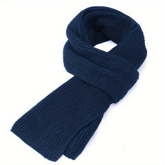 Men's Solid Knit Scarf Thick Warm Winter Neckwear