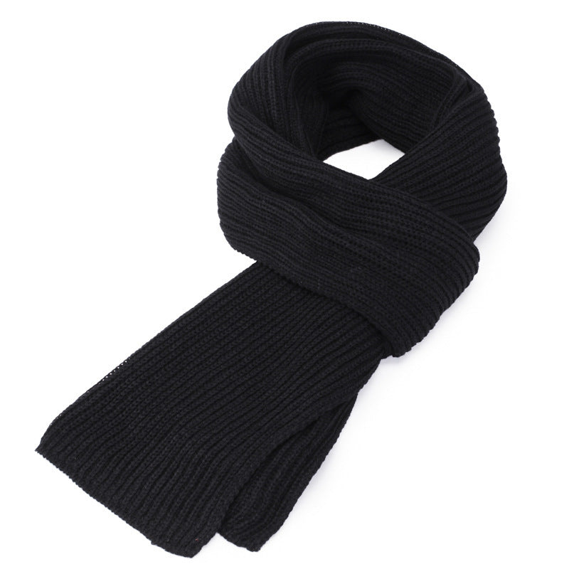 Men's Solid Knit Scarf Thick Warm Winter Neckwear