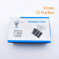 12 Pcs Box Large Binder Clips Big Paper Clamps Clips Office Supplies