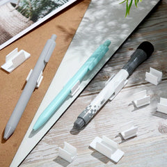 10pcs Adhesive Pen Holder Clip Stick On Board Organizer
