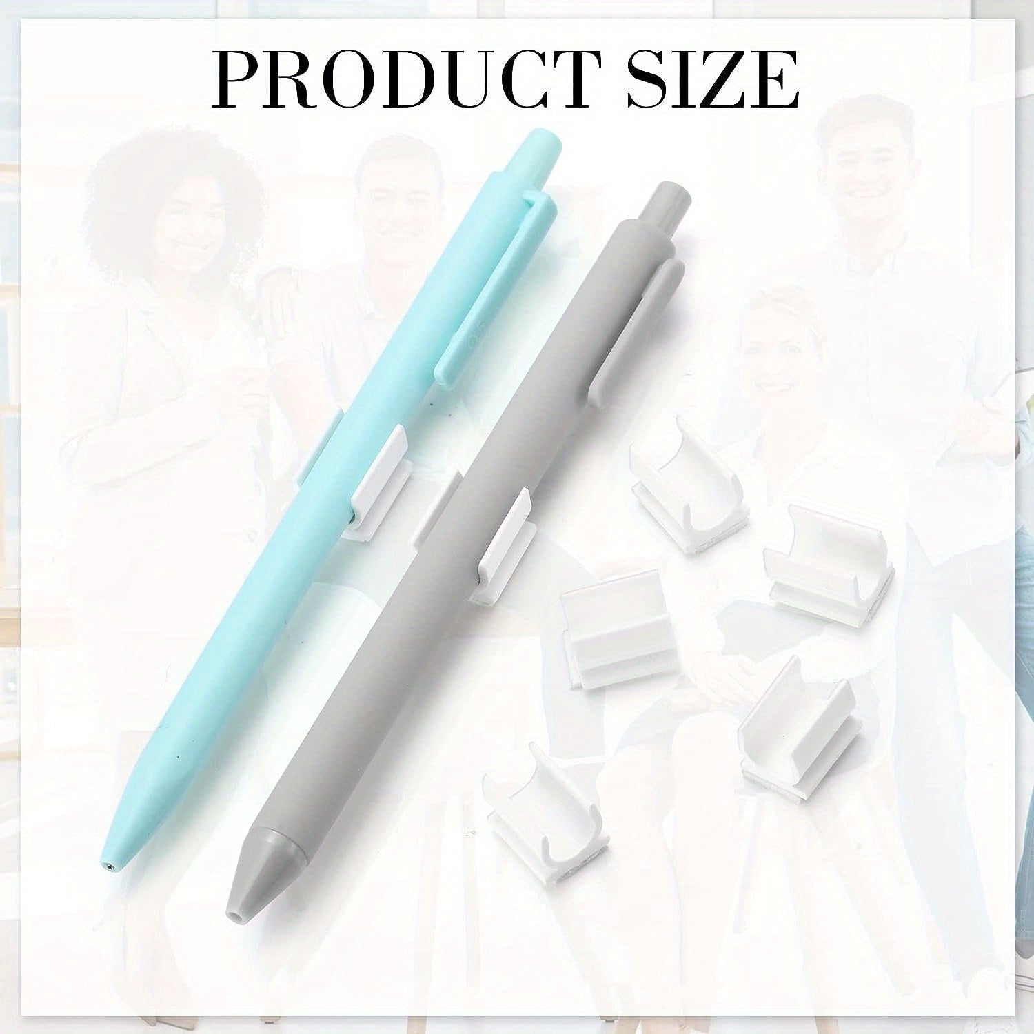 10pcs Adhesive Pen Holder Clip Stick On Board Organizer