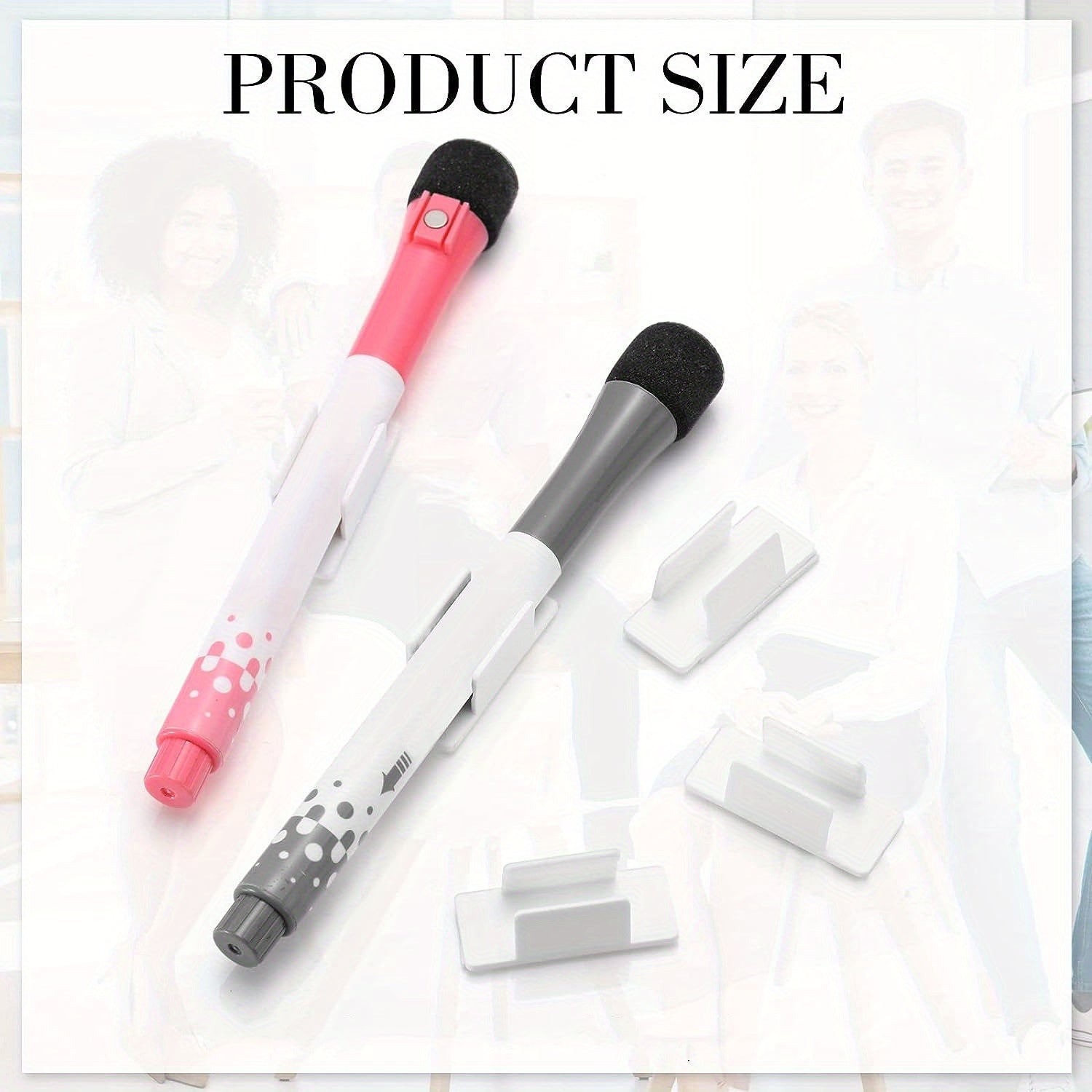 10pcs Adhesive Pen Holder Clip Stick On Board Organizer