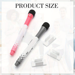 10pcs Adhesive Pen Holder Clip Stick On Board Organizer