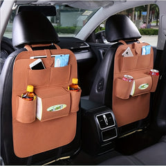 5pcs Felt Car Storage Bag Car Seat Back Hanging Organizer Car Accessories