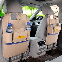 5pcs Felt Car Storage Bag Car Seat Back Hanging Organizer Car Accessories