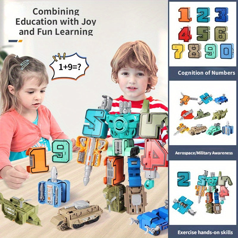 Digital Robot Toy Puzzle Assembly Combination Christmas Gift