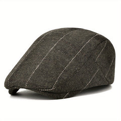 Herringbone Beret Cabbie Beret Hat for Men