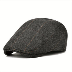 Herringbone Beret Cabbie Beret Hat for Men