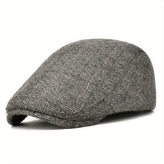 Herringbone Beret Cabbie Beret Hat for Men