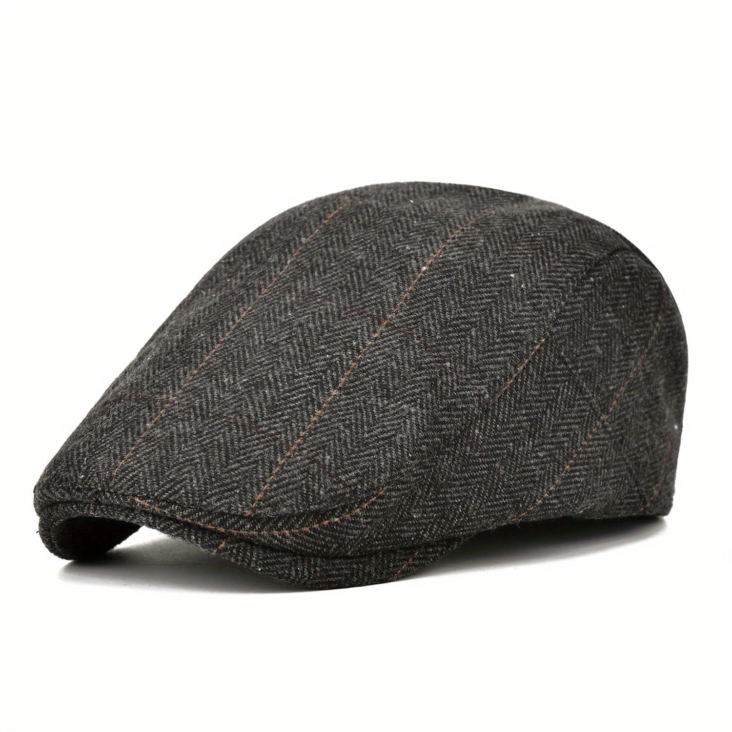 Herringbone Beret Cabbie Beret Hat for Men
