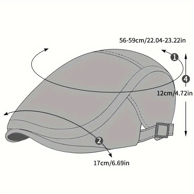 Herringbone Beret Cabbie Beret Hat for Men