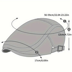 Herringbone Beret Cabbie Beret Hat for Men