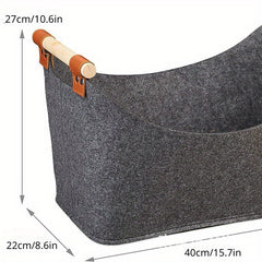 Creative Felt Tote Bag Clothes Storage Basket Desk Organizer Room Decor
