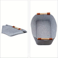 Creative Felt Tote Bag Clothes Storage Basket Desk Organizer Room Decor