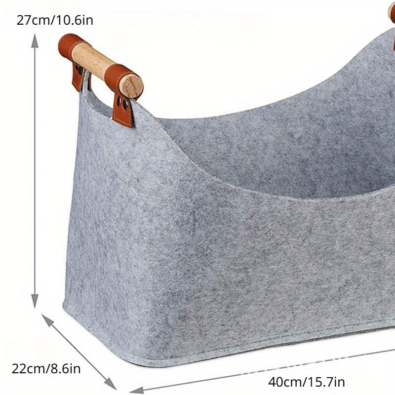 Creative Felt Tote Bag Clothes Storage Basket Desk Organizer Room Decor