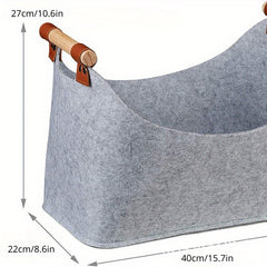 Creative Felt Tote Bag Clothes Storage Basket Desk Organizer Room Decor