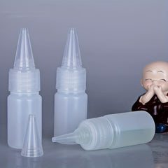 10pcs 10ml 20ml Semi Transparent Dispensing Bottles with Scale Marking