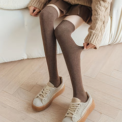 5 Pairs Warm Thigh High Socks Women's Stockings Hosiery
