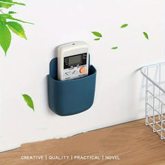 Adhesive Remote Control Holder Wall Mounted Organizer Box Tray
