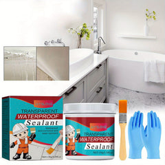 2pcs Transparent Waterproof Adhesive Leak Repair No Need To Break Tiles