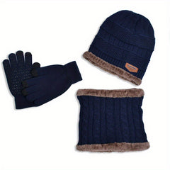 Kids Winter Beanie Scarf Gloves Set
