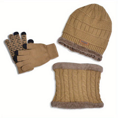 Kids Winter Beanie Scarf Gloves Set