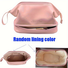 Double Layer Makeup Bag Solid Cosmetic Bag For Travel Toiletry Bag