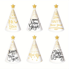 6pcs 3D Paper Hat Year Party Photo Props Party Supplies Decoration
